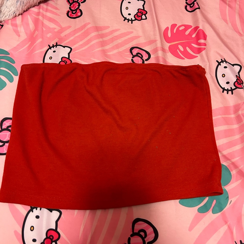 Red tube top from SHEIN. Size medium